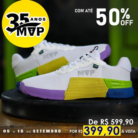 Tênis de Treino MVP 5x5 - White Yellow - MVP Fitness - Loja Oficial