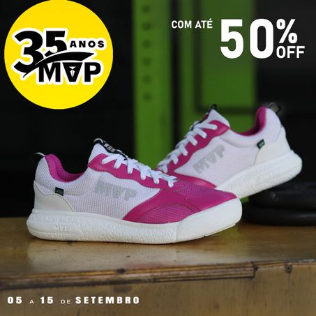 Tênis Feminino Esportivo Rx Fly - Cherry White - MVP Fitness - Loja Oficial