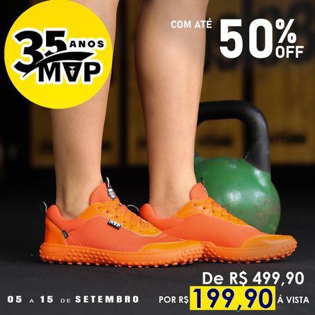 Tênis MVP Barefoot - Tangerina All - MVP Fitness - Loja Oficial