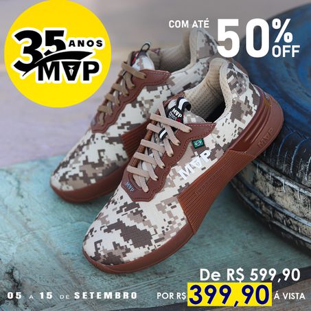 Tênis MVP Cross Training 5x5 - Camuflado Bege - MVP Fitness - Loja Oficial