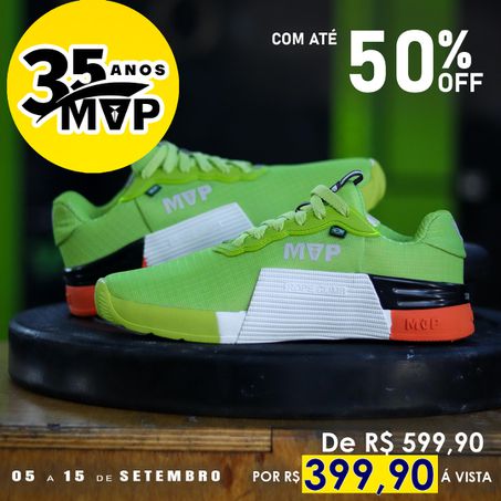 Tênis MVP Cross Training 5x5 - Green Orange - MVP Fitness - Loja Oficial