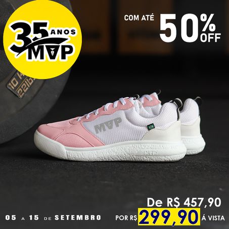 Tênis MVP Feminino Rx Fly - Salmon White - MVP Fitness - Loja Oficial