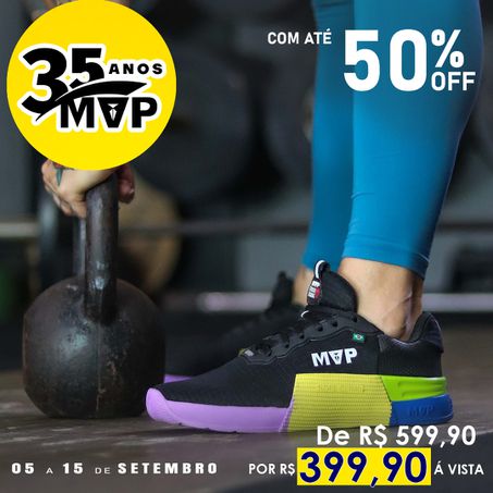 Tênis MVP para Cross Training 5x5 - Black Yellow - MVP Fitness - Loja Oficial