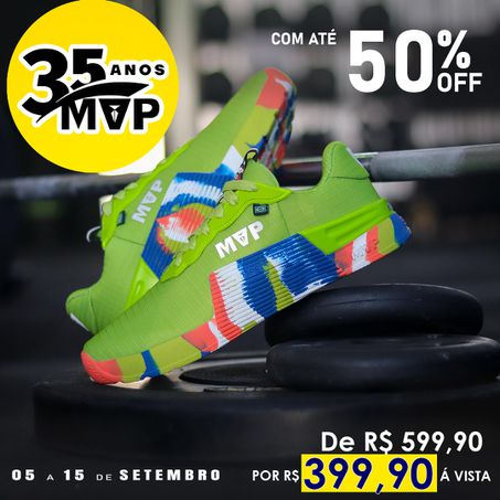 Tênis MVP para Cross Training 5x5 - Green Splash - MVP Fitness - Loja Oficial