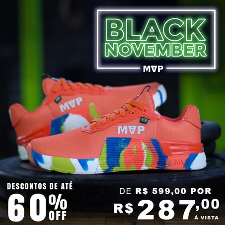 Tênis MVP para Cross Training 5x5 - Orange-Splash - MVP Fitness - Loja Oficial