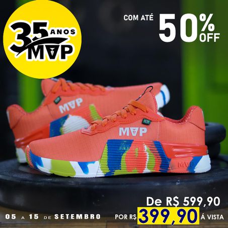 Tênis MVP para Cross Training 5x5 - Orange-Splash - MVP Fitness - Loja Oficial