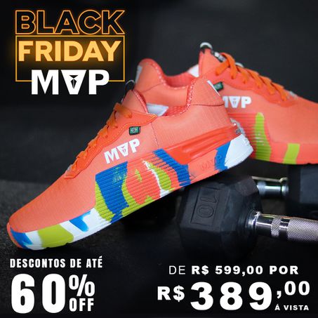 Tênis MVP para Cross Training 5x5 - Orange-Splash - MVP Fitness - Loja Oficial