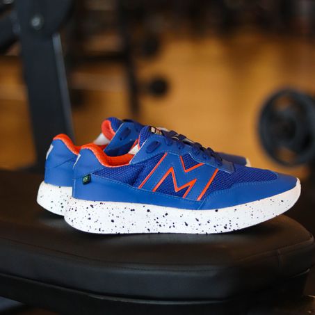 Tênis MVP para treino Xtep Run II - Blue Orange - MVP Fitness - Loja Oficial