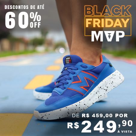 Tênis MVP para treino Xtep Run II - Blue Orange - MVP Fitness - Loja Oficial
