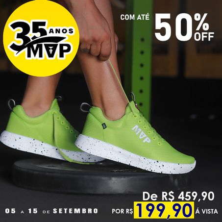 Tênis MVP Xtep Run - Green Lemon - MVP Fitness - Loja Oficial