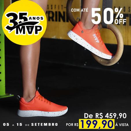 Tênis MVP Xtep Run - Orange - MVP Fitness - Loja Oficial