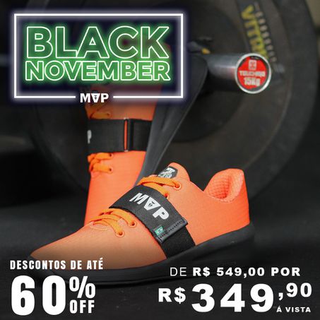 Tênis para LPO Lifter PRO - Orange Black 50114 - MVP Fitness - Loja Oficial