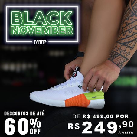 Tênis para treino de Cross 4x4 - White Orange - MVP Fitness - Loja Oficial