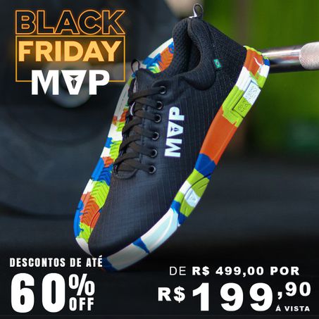 Tênis Preto MVP Rhino X Tech III - Black Splash - MVP Fitness - Loja Oficial