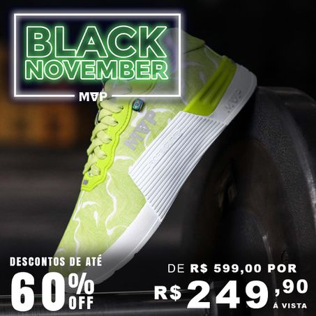 Tênis Preto para Cross 5x5 - Abstract Green White - MVP Fitness - Loja Oficial