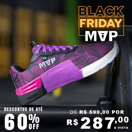 Tênis Preto para Cross 5x5 - Abstract Purple - MVP Fitness - Loja Oficial