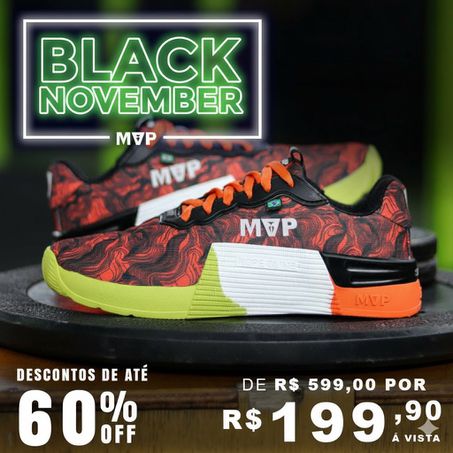 Tênis para Cross 5x5 - Abstract Red Orange - MVP Fitness - Loja Oficial