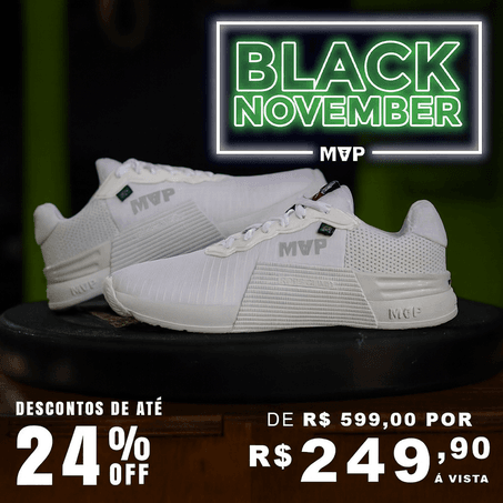 Tênis de Treino MVP 5x5 - All White - MVP Fitness - Loja Oficial