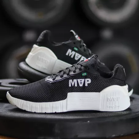 Tênis MVP Preto Cross Trainning 6X6 - Black White | MVP Fitness