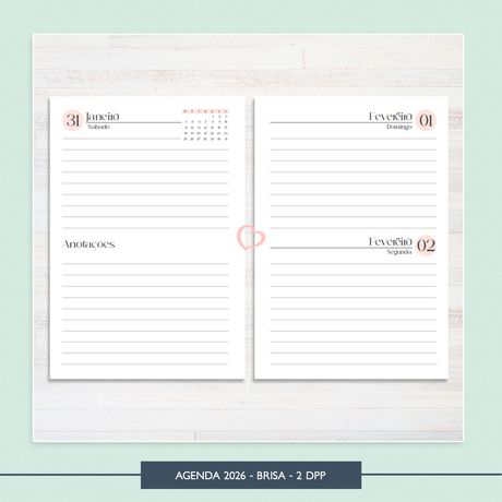 Agenda 2026 - Brisa - 2DPP - AGD0026 - Studio Office K
