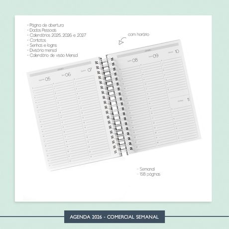 Agenda 2026 - Comercial Semanal - AGD0023 - Studio Office K