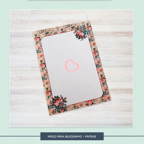 Miolo para Bloquinho - Vintage - BLO0009 - Studio Office K