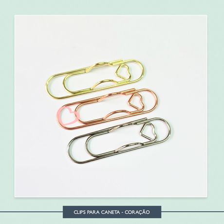 Clips para caneta - coração - CLP0015 - Studio Office K