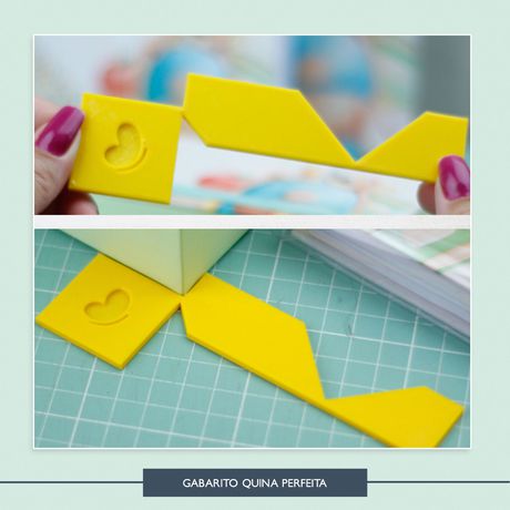 Gabarito Quina Perfeita com fio de cabelo Cartonag... - Studio Office K