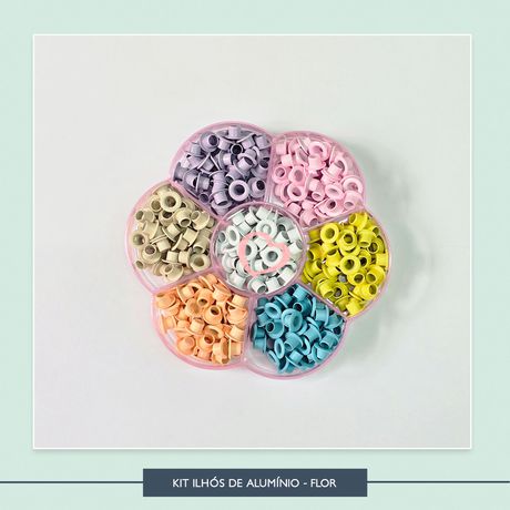 Kit Ilhós de Alumí­nio - Flor - ILH0008 - Studio Office K