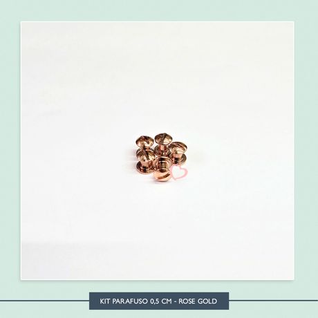 Kit Parafuso - 0,5 cm - Rose Gold - PAR0010 - Studio Office K