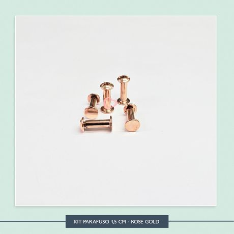 Kit Parafuso - 1,5 cm - Rose Gold - PAR0011 - Studio Office K