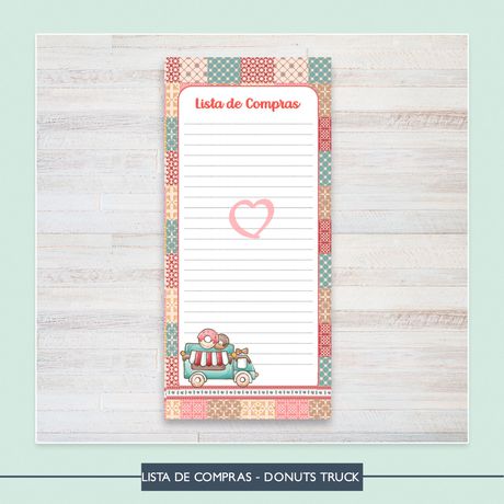 Refil Lista de Compras - Donuts Truck - LIS0013 - Studio Office K