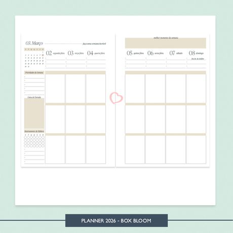 Planner 2026 - BOX BLOOM - PLA0002 - Studio Office K