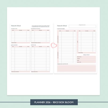 Planner 2026 - 18 x 21 BOX BLOOM - PLA0008 - Studio Office K