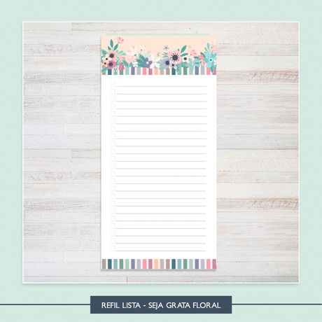 Lista / Refil - Floral - LIS0001 - Studio Office K