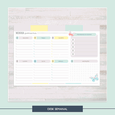 Desk Planner - Borboleta - DPS0001 - Studio Office K