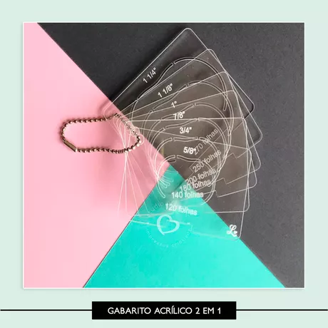 Gabarito de wire-o 2 em 1 - Acrílico - WIR0004 - Studio Office K