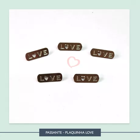 Passante Plaquinha Love - PAS0017 - Studio Office K