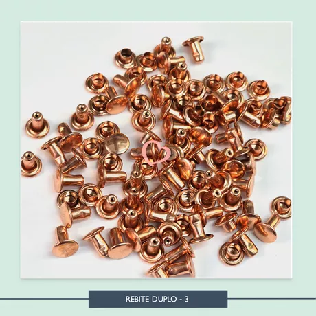 Rebite n 3 Duplo - Rose Gold - REB0005 - Studio Office K