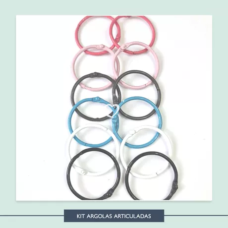 Argola Articulada 35mm - Kit Color - ARG0006 - Studio Office K
