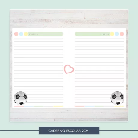 Miolo para Caderno Escolar - CAD0016 - Studio Office K