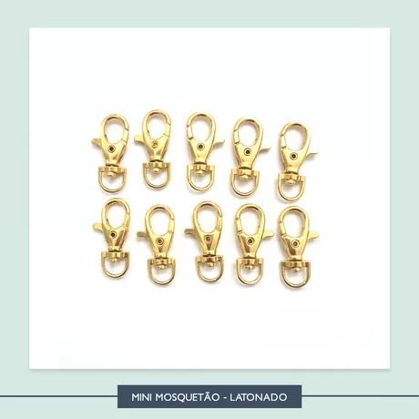 Mini Mosquetão 3,5 cm - Dourado - FER0003 - Studio Office K