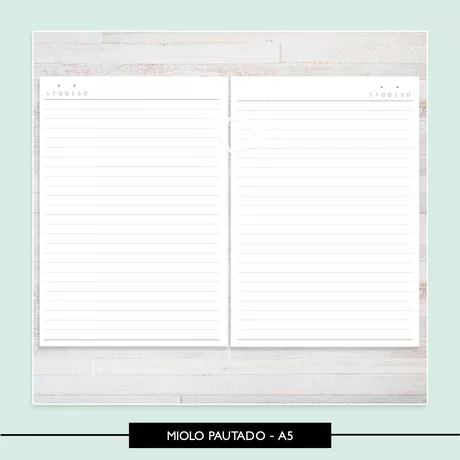 Miolo para Caderno Colegial - Pautado - CAD0015 - Studio Office K