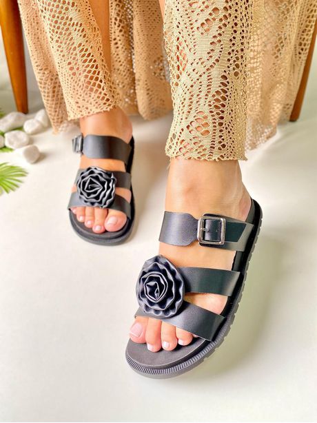 PAPETE BEAT COM FLOR - PRETO