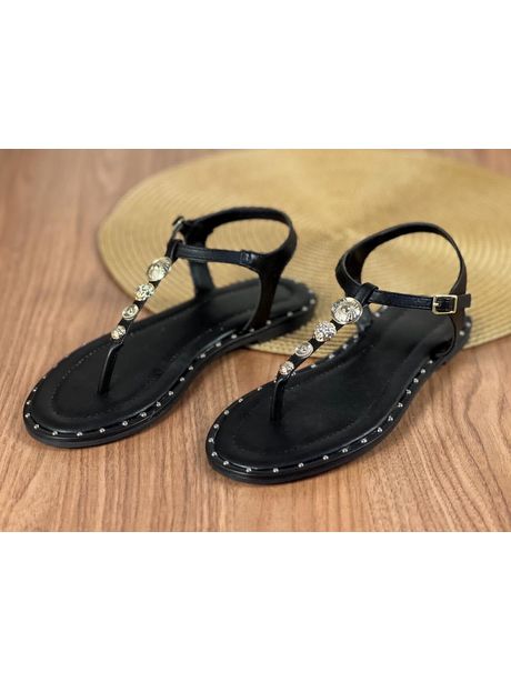 Rasteira Kaline - Preto