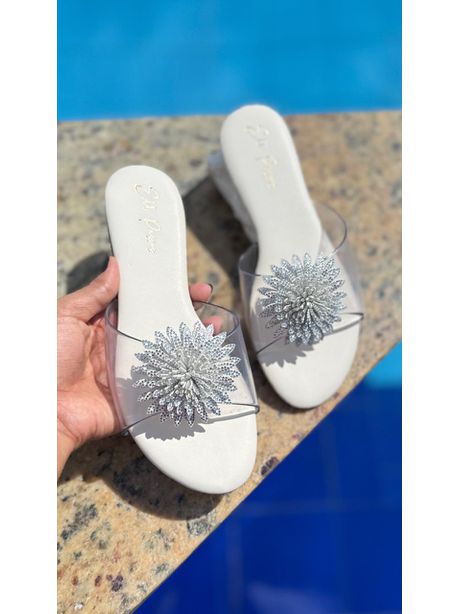 Rasteira Sol Off White