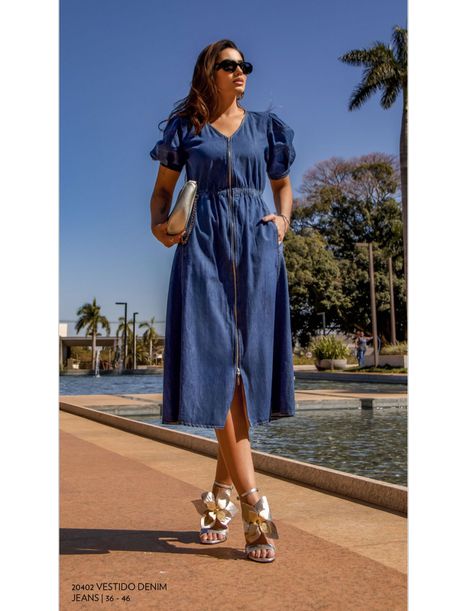 Vestido Denim Jeans Luzia Fazzolli - Emporio Luquetti