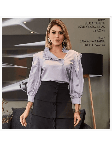 Blusa Seda Tafetá Luzia Fazzolli - Emporio Luquetti