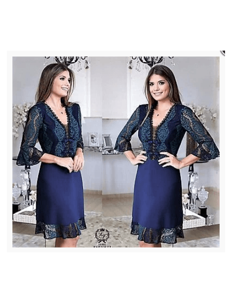 Vestido Renda Guipure Luzia Fazzolli - Emporio Luquetti