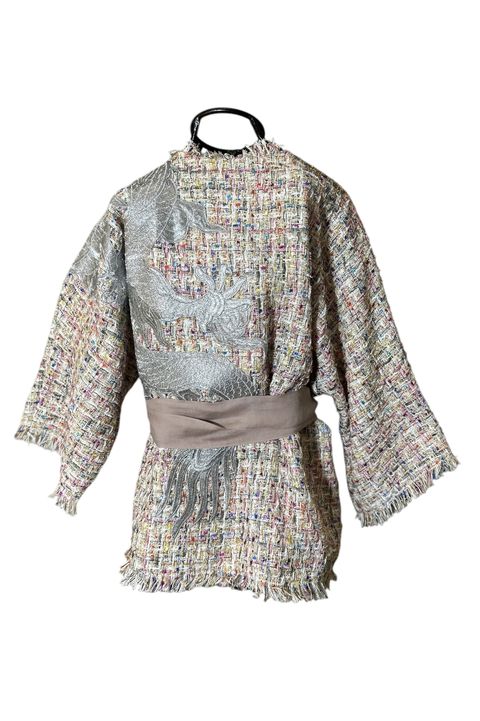 Kimono Yang Tweed Confeitaria Abraço do Dragão Pra... - Bo Eugenia Bologna